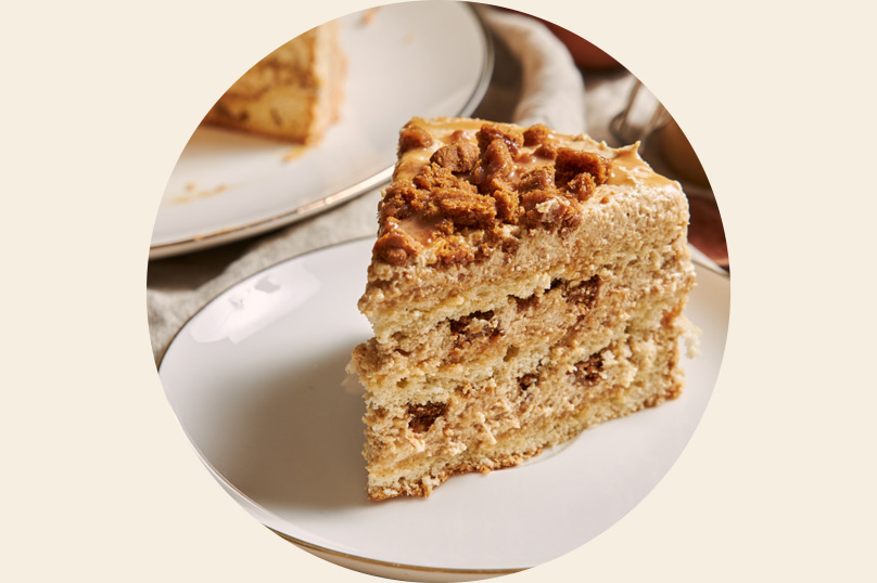 স্যান্ডউইচ কেক জন্য কুকি crumbles